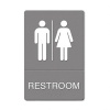 HeadLine ADA Approved Restroom Sign, Restroom Symbol Tactile Graphic, Molded Plastic, 6 x 9 Inches (4812)