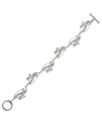 Swing on some vines with this pretty bracelet from 2028. The vine-inspired silhouette flaunts Swarovski elements in shimmering designs. Finished with a toggle closure. Crafted in silver-tone mixed metal. Approximate length: 7-3/4 inches. Swing on some vines with this pretty bracelet from 2028. The vine-inspired silhouette flaunts Swarovski elements in shimmering designs. Finished with a toggle closure. Crafted in silver-tone mixed metal. Approximate length: 7-3/4 inches.