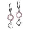 Studio 925 Circulo Pink Diamond CZ Sterling Silver Earrings