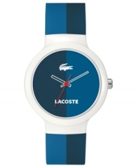 Sport some classic Lacoste fashion with this unisex Goa collection watch. Sport some classic Lacoste fashion with this unisex Goa collection watch.