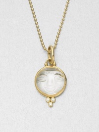 A subtly whimsical design in carved crystal and radiant 18k gold. Crystal18k goldSize, about 1.25Fixed baleMade in ItalyPlease note: Chain sold separately. A subtly whimsical design in carved crystal and radiant 18k gold. Crystal18k goldSize, about 1.25Fixed baleMade in ItalyPlease note: Chain sold separately.