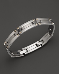 Bright 18K gold enhances the gleam of sterling silver. By Dolan & Bullock. From the Stainless Steel and 18k Collection.