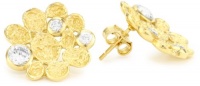 MELINDA MARIA Clementine Pod Gold with White Stud Earrings MELINDA MARIA Clementine Pod Gold with White Stud Earrings