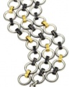 GURHAN Hoopla Soft Dark and White Silver with Gold Hoopla Bracelet