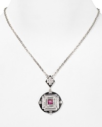 Inspired by Art Deco design, this colorful T Tahari stone pendant works a bold mash-up of vintage influences with a luxe, statement look. Inspired by Art Deco design, this colorful T Tahari stone pendant works a bold mash-up of vintage influences with a luxe, statement look.