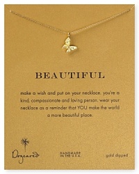 Sweet and oh so symbolic, this delicate 14-karat gold dipped necklace from Dogeared brings a touch of charm to your jewel box. Sweet and oh so symbolic, this delicate 14-karat gold dipped necklace from Dogeared brings a touch of charm to your jewel box.