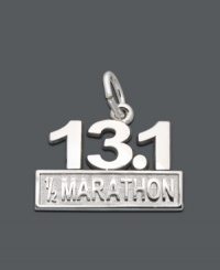 The perfect gift for the avid runner. Commemorate a remarkable achievement with this 13.1 half marathon charm by Rembrandt. Crafted in sterling silver. Approximate drop: 3/4 inch.