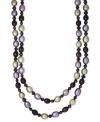 Contemporary and chic. EFFY Collection takes a traditional pearl necklace and gives it a modern spin with two vibrant strands of multicolored dyed cultured freshwater pearls (4-8 mm). Set in sterling silver. Approximate length: 18 inches.