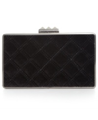 It may be mini, but this luxe lovely from RAHCEL Rachel Roy is designed for dalliances after-hours. Adorned with signature detailing and deco diamond print pattern, it's perfectly sized for all the evening essentials. It may be mini, but this luxe lovely from RAHCEL Rachel Roy is designed for dalliances after-hours. Adorned with signature detailing and deco diamond print pattern, it's perfectly sized for all the evening essentials.
