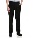 John Henry Men's Crosshatch Microfiber Modern Fit Flat Front Pant