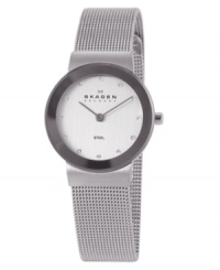 Add a touch of classic style to everyday with this timepiece. The stainless steel mesh bracelet and round silver dial exude elegant simplicity. Features ultraslim Japanese quartz. Lifetime limited warranty. Add a touch of classic style to everyday with this timepiece. The stainless steel mesh bracelet and round silver dial exude elegant simplicity. Features ultraslim Japanese quartz. Lifetime limited warranty.