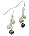 Go for a subtle hint of color. These beautiful earrings feature grey-colored cultured freshwater pearls (6-7 mm) set in sterling silver. Approximate drop: 1-1/4 inches.