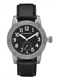 Burberry Military Illuminating Round Leather Band Sports Watch Black BU7830 Burberry Military Illuminating Round Leather Band Sports Watch Black BU7830