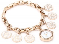 Anne Klein Women's 10/9766RGCH Rosegold-Tone Logo Charm Bracelet Watch Anne Klein Women's 10/9766RGCH Rosegold-Tone Logo Charm Bracelet Watch