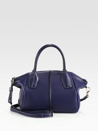 A well-crafted, textured leather style with contrast edges and a zip closure.Double top handles, 6 dropDetachable adjustable shoulder strap, 18½-20½ dropTop zip closureProtective metal feetOne inside zip pocketCotton lining15½W X 10H X 6½'DImported A well-crafted, textured leather style with contrast edges and a zip closure.Double top handles, 6 dropDetachable adjustable shoulder strap, 18½-20½ dropTop zip closureProtective metal feetOne inside zip pocketCotton lining15½W X 10H X 6½'DImported