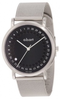 a.b. art Men's KLD102B Series KLD Stainless Steel Swiss Quartz Date, Black Dial and Mesh Metal Bracelet Watch a.b. art Men's KLD102B Series KLD Stainless Steel Swiss Quartz Date, Black Dial and Mesh Metal Bracelet Watch