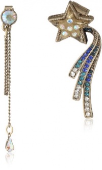 Betsey Johnson Heaven's to Betsey Star Cuff and Stud Mismatch Drop Earrings Betsey Johnson Heaven's to Betsey Star Cuff and Stud Mismatch Drop Earrings