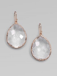 From the Rock Candy® Collection. Brilliant clear quartz stones in 18k gold and sterling silver with a warm 18k rose goldplating. Clear quartz18k gold and sterling silver with 18k rose goldplatingDrop, about 1¾Hook backImported From the Rock Candy® Collection. Brilliant clear quartz stones in 18k gold and sterling silver with a warm 18k rose goldplating. Clear quartz18k gold and sterling silver with 18k rose goldplatingDrop, about 1¾Hook backImported