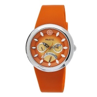 Philip Stein Women's F43S-TS-O Quartz Stainless Steel Orange Dial Watch
