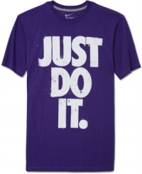 Obey the tee. Follow Nike's lead with the bold, signature graphics of this classic cotton t shirt. Obey the tee. Follow Nike's lead with the bold, signature graphics of this classic cotton t shirt.