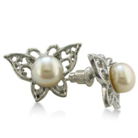 Butterfly Shaped Freshwater Pearl Earrings Butterfly Shaped Freshwater Pearl Earrings