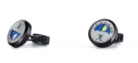 TF Est. 1968 Moonphase Cufflinks Black PVD with Silver Carbon TF Est. 1968 Moonphase Cufflinks Black PVD with Silver Carbon