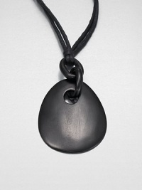 A timeless teardrop-shaped pendant creates an eye-catching effect for this corded necklace. Length, about 36Pendant size, about 3Drop, about 4Cord tiesImported