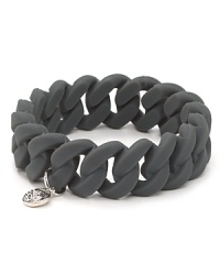 Color pop and turnlock it with this rubber link bracelet from MARC BY MARC JACOBS, a playful (and wholly stackable) flourish for every look. Color pop and turnlock it with this rubber link bracelet from MARC BY MARC JACOBS, a playful (and wholly stackable) flourish for every look.