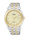 Polish off a weekday or weekend look with this refined Eco-Drive Corso watch by Citizen.