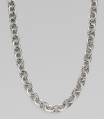 Alternating smooth and cable links create a dramatically long necklace that's both classic and of-the-moment with true Yurman style. Sterling silver Length, about 33¼ Spring ring clasp Imported