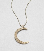 A celestial style with dazzling diamonds set in radiant 14k gold on a ball chain. Diamonds, .16 tcw14k goldLength, about 18Pendant size, about 1Lobster clasp closureImported 