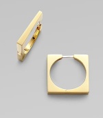 A unique design plated in rich 23k gold. Sterling silver Width, about 1 X 1 Post back Imported 