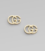 The famous interlocking double G, crafted into stunning studs of 18k yellow gold.18k yellow gold Width, about ½ Post back Made in Italy
