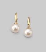 Elegantly simple classics to wear decade after decade, with everything from jeans to gowns. 10mm organic man-made pearls 18k goldplated sterling silver Drop, about 1 Ear wire Made in Spain