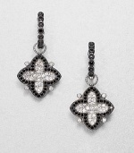 From the Soho Collection. This pretty clover-shape design features white sapphires and black spinels set in sterling silver. White sapphiresBlack spinelsSterling silverSize, about .9Ring baleImported Please note: Earrings sold separately. 