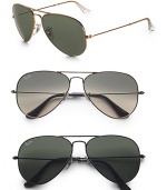 The original favorites with metal frame. Available in gold with green lens, silver with smoke lens or black with dark green lens. UV400 lens 100% UV protective Made in Italy 