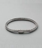 Sterling silver small oval chain bracelet. Spring clasp 8½ long Handmade Imported