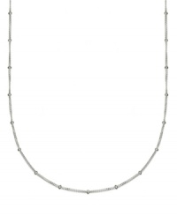 Add a touch of luxury with a simple chain. Giani Bernini's station bead necklace is crafted in sterling silver. Approximate length: 18 inches. Add a touch of luxury with a simple chain. Giani Bernini's station bead necklace is crafted in sterling silver. Approximate length: 18 inches.