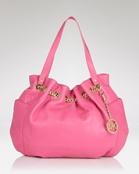 Highlight your daytime look with this leather tote from MICHAEL Michael Kors. Ideal for day, it's double shoulder straps and gold-tone hardware dresses up casual wear just so. Highlight your daytime look with this leather tote from MICHAEL Michael Kors. Ideal for day, it's double shoulder straps and gold-tone hardware dresses up casual wear just so.