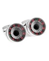 The Swarovski crystal insets on these roulette cufflinks have a shine to match the gleam in your eye - a no-risk style bet.
