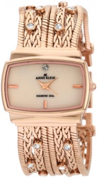 Anne Klein Women's 109270CMRG Diamond Accented Rosegold-Tone Multi Chain Bracelet Watch Anne Klein Women's 109270CMRG Diamond Accented Rosegold-Tone Multi Chain Bracelet Watch