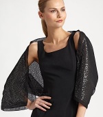 A simply chic cover-up with pretty sequins and a solid border. PolyesterAbout 9¾ X 51Dry cleanMade in Italy