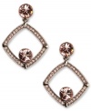 Givenchy's double drop earrings are perfect for day or night with rosy sparkle. With vintage rose stone accents. Crafted in brown gold tone mixed metal.