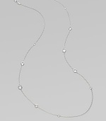 From the Lollipop Collection. Faceted drops of clear quartz in various sizes are sprinkled along a graceful sterling silver chain. Clear quartz Sterling silver Length, about 37 Lobster clasp Imported