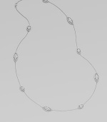EXCLUSIVELY AT SAKS. A delicate style with dazzling crystal accented stations for an exquisite design. CrystalsRhodium plated brassLength, about 36Lobster clasp closureImported 