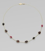 From the Modern Rock Candy® Collection. A delicately crafted design with beautiful, faceted semi-precious stones in lustrous 18k gold on a fine link chain. Ruby, garnet, onyx and rhodolite18k goldLength, about 16-18 adjustableLobster clasp closureImported 