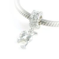 925 Sterling Silver Flower Ring Shape Dangle with Prince Frog for Pandora, Biagi, Chamilia, Troll and More Bracelets 925 Sterling Silver Flower Ring Shape Dangle with Prince Frog for Pandora, Biagi, Chamilia, Troll and More Bracelets