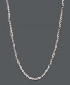 Decorate your neckline with a chic layer. Necklace features a diamond cut wheat chain crafted in 14k white gold. Approximate length: 18 inches.
