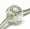 Sterling Silver Daisy Flower Beads for Pandora Troll Chamilia Biagi European Story Charm Bracelets