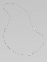 Radiant 18k goldplated sterling silver style with dazzling diamonds on a spiritual design. 18k goldplated sterling silverDiamonds, .06 tcwLength, about 36Slip-on styleMade in USA Radiant 18k goldplated sterling silver style with dazzling diamonds on a spiritual design. 18k goldplated sterling silverDiamonds, .06 tcwLength, about 36Slip-on styleMade in USA